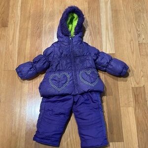 PROTECTION systems girls 2 piece  snowsuit size 18 months .